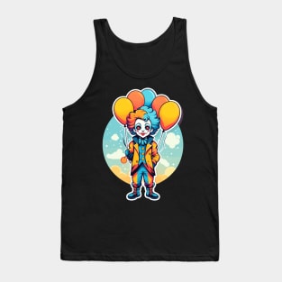 Clown Halloween Illustration Tank Top